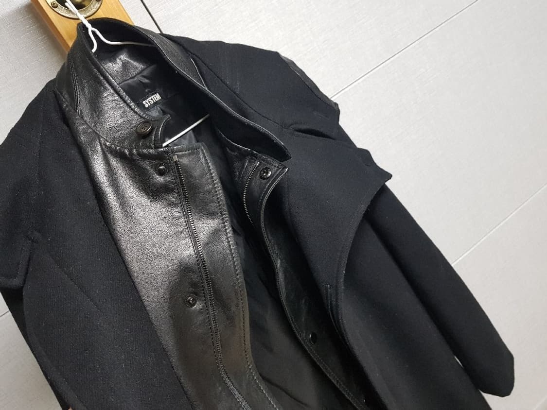 시스템 가죽 캐시미어 상품이미지3