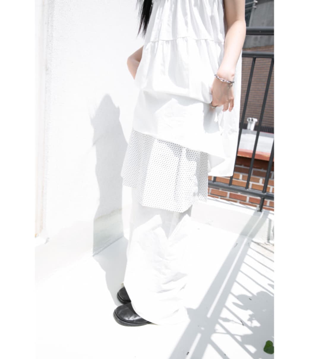 dot skirt layered  상품이미지1