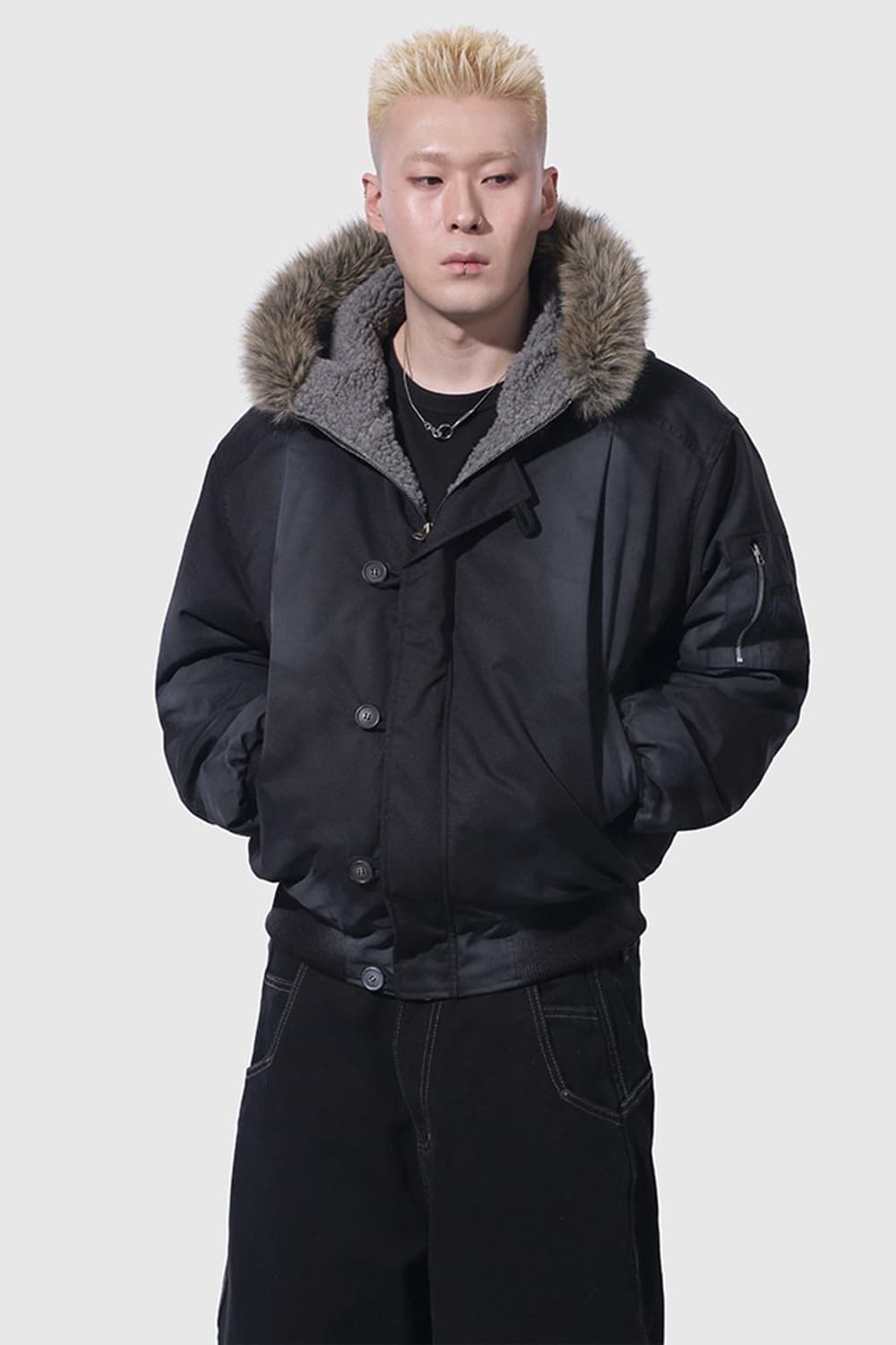 도즈 라쿤 점퍼 doz raccoon black jumper 상품이미지4