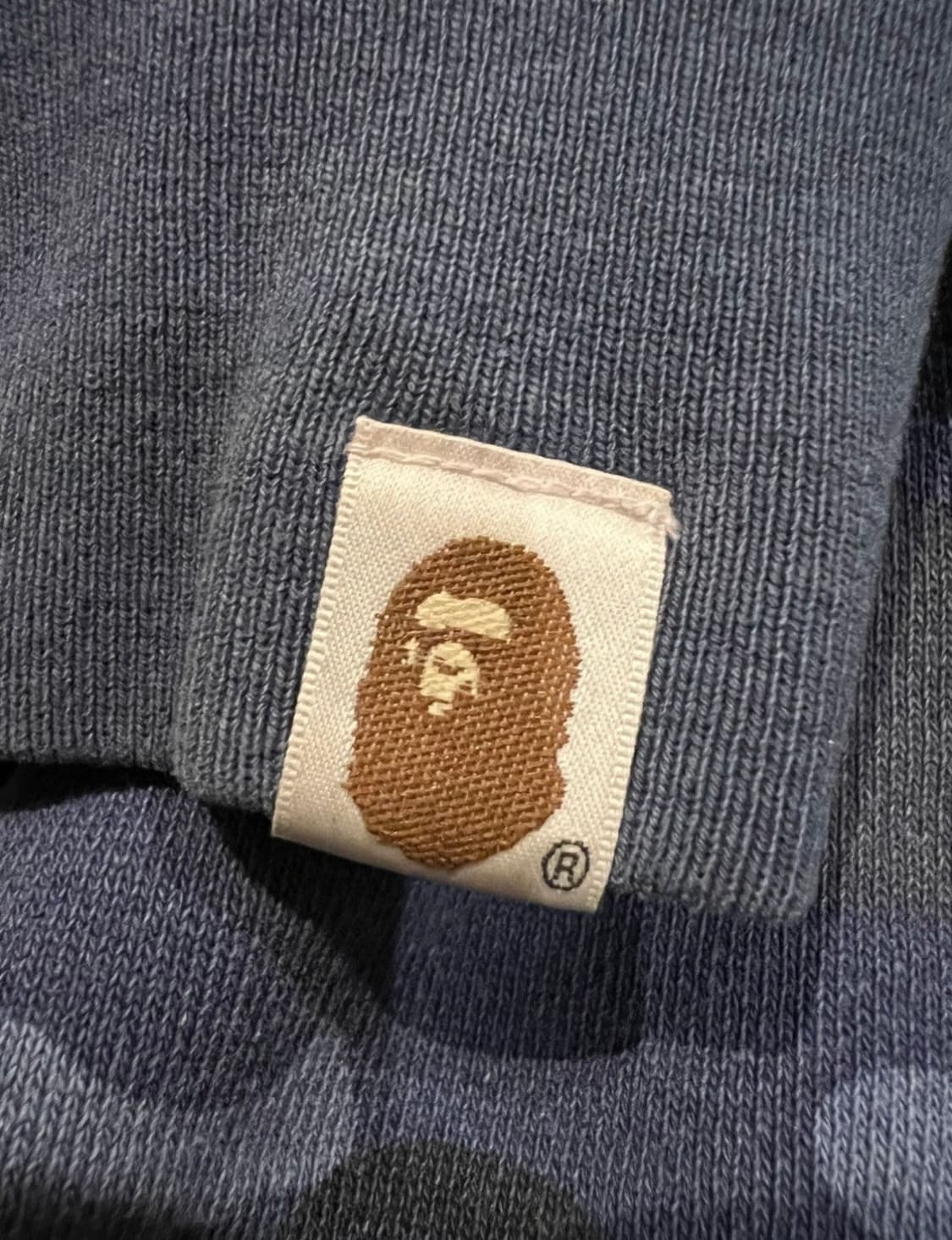 베이프 샤크 카모 풀 후드집업 네이비 상품이미지3