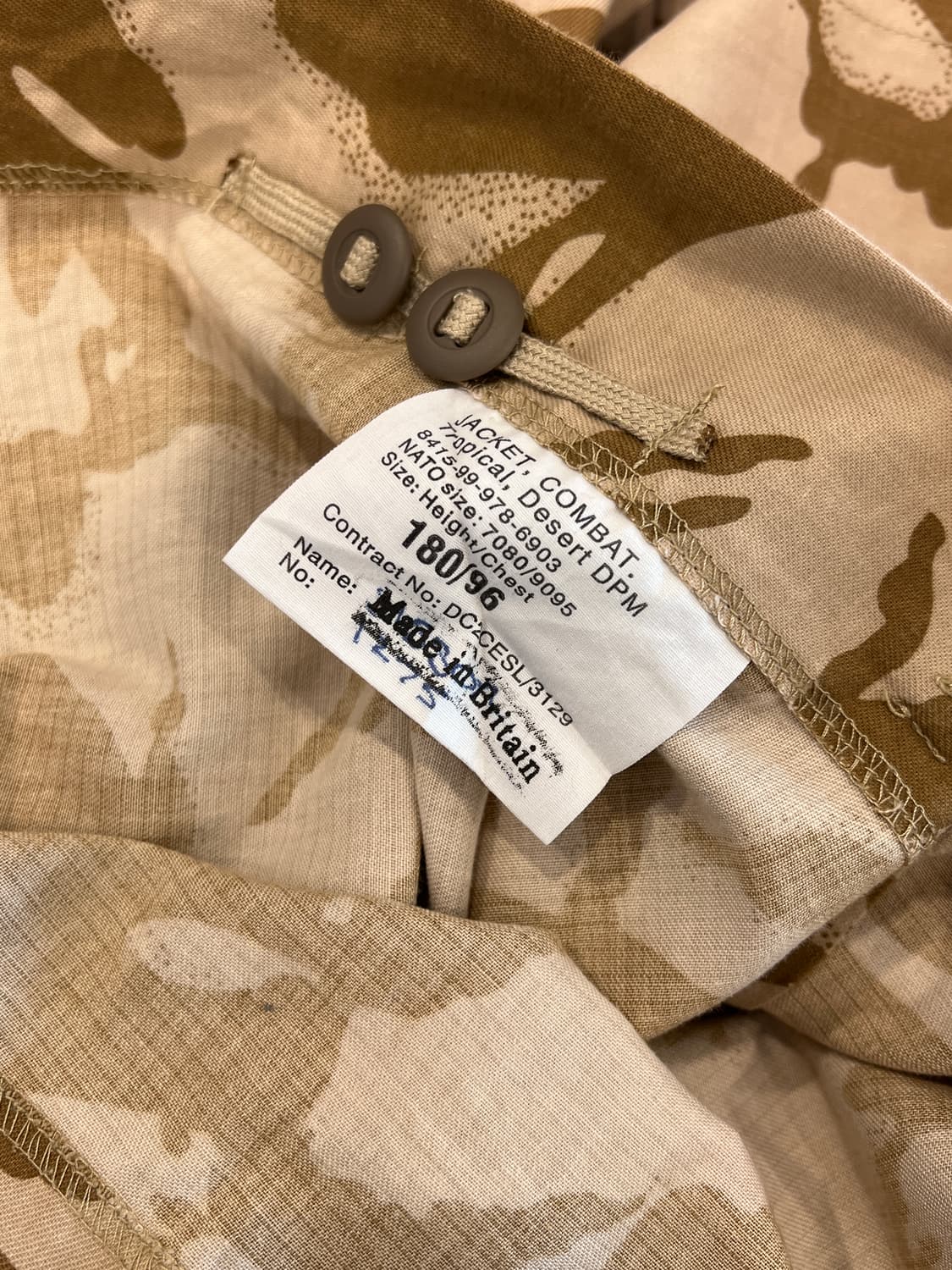 Military 밀리터리 영국군 데저트 카모플라쥬 컴뱃 자켓 상품이미지9