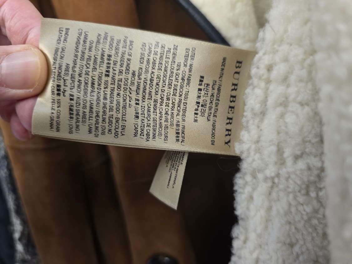 버버리 카멜 스웨이드 무스탕 롱 코트 50사이즈 상품이미지10