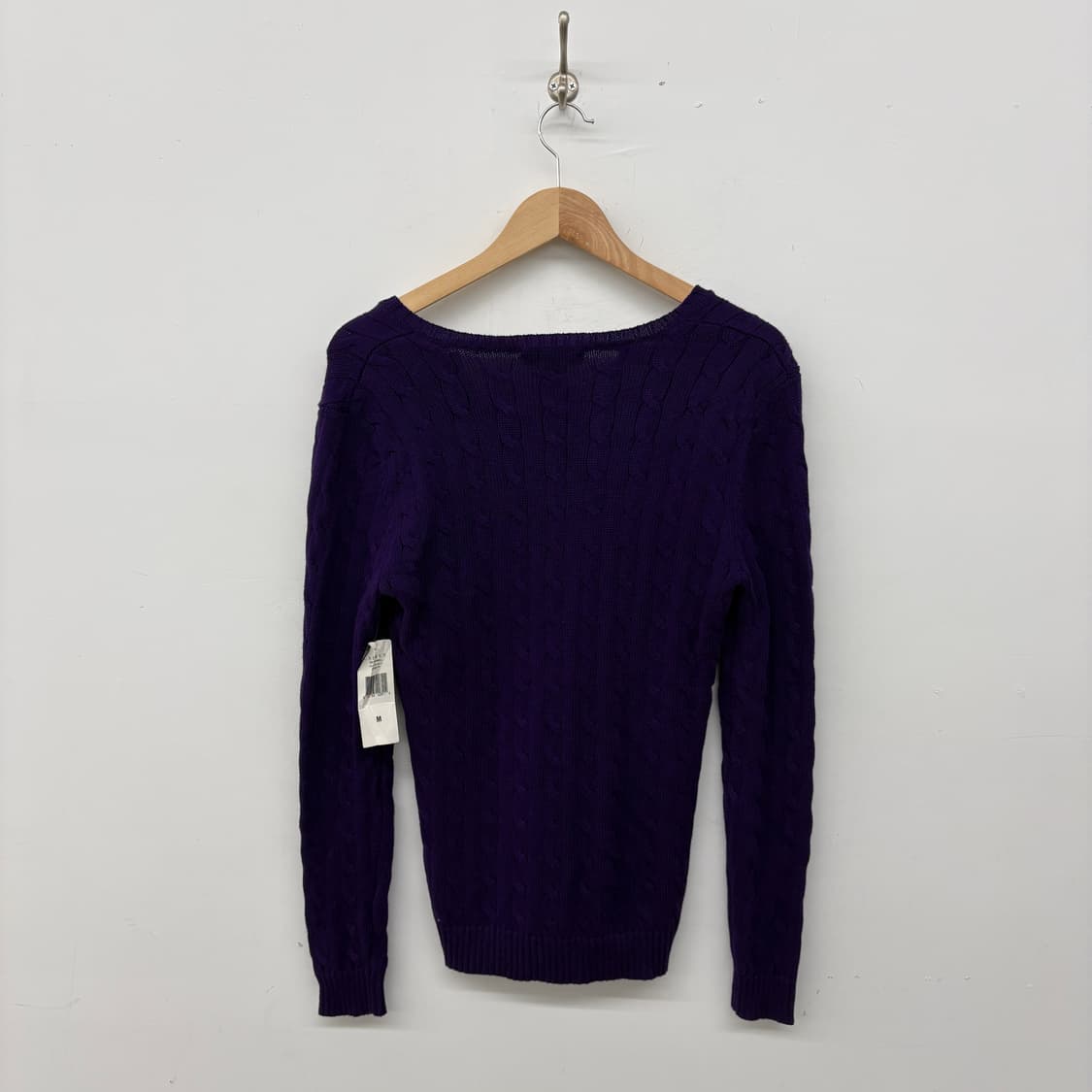 Lauren Ralph Lauren 케이블 니트 퍼플 여성 M 상품이미지4