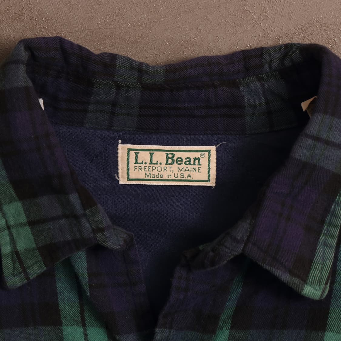 90's 엘엘빈 플란넬 체크 누빔자켓 A1573 상품이미지3