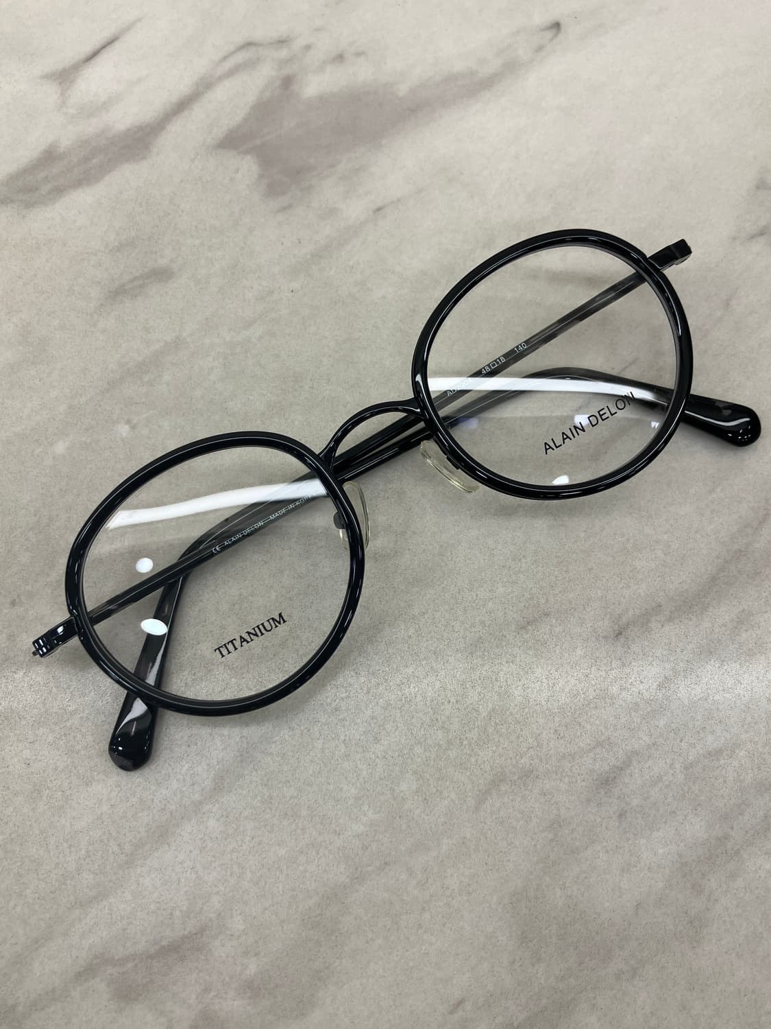 알랭 들롱 Alain delon 블랙 티타늄 뿔테 안경 상품이미지1