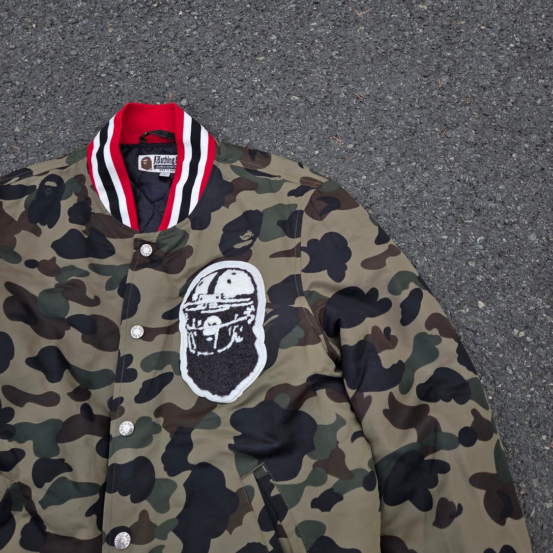 BAPE camo Varsity Jacket (made in Japan) 상품이미지2