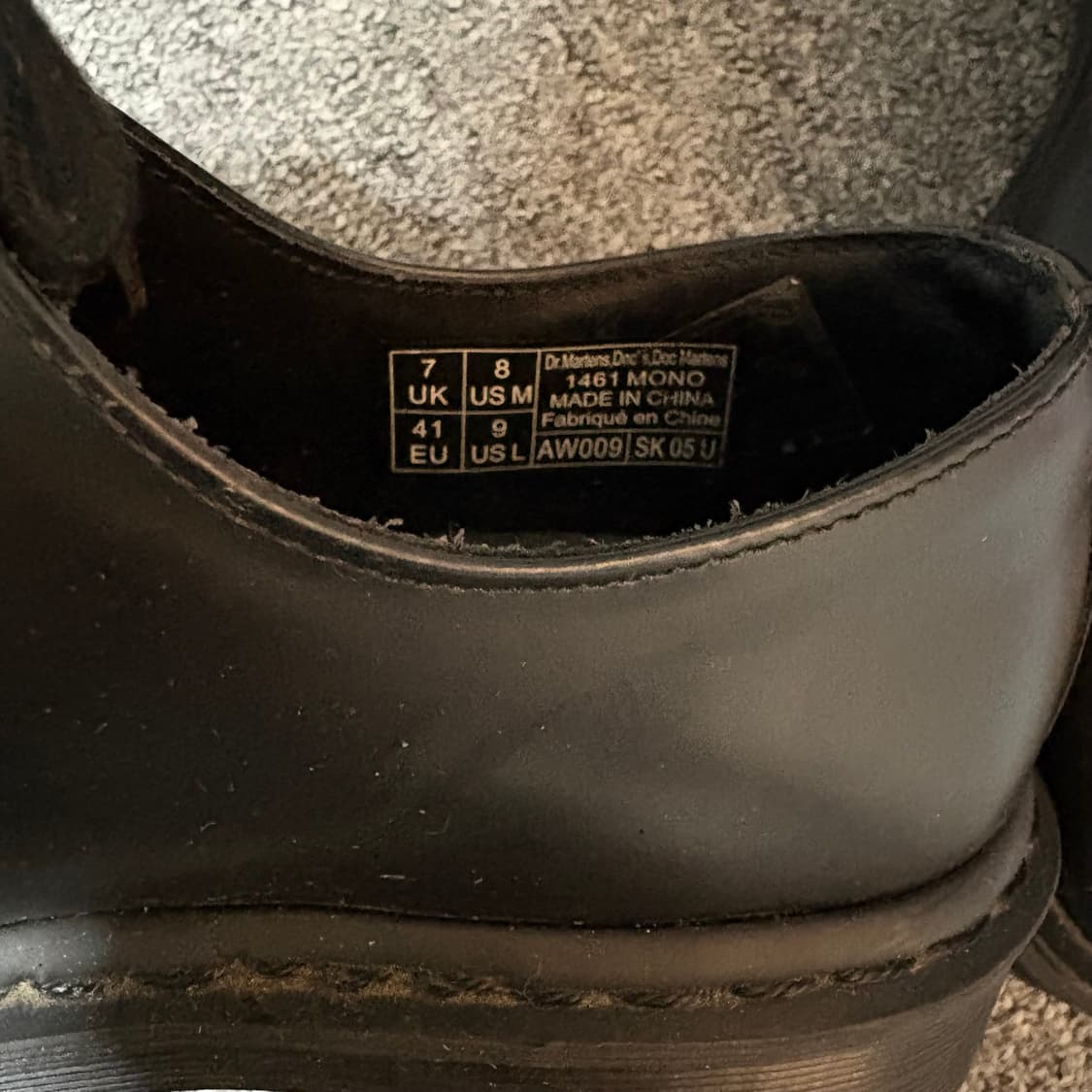 닥터마틴 1461 모노 더비슈즈 260 41사이즈 상품이미지2