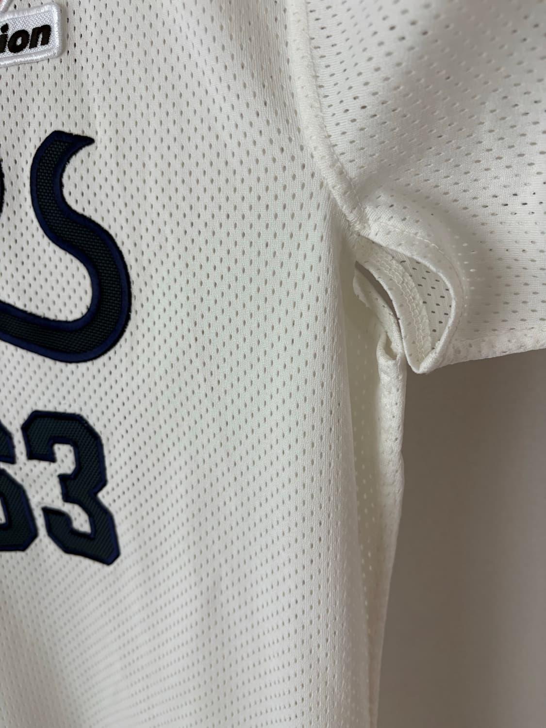 두산베어스 김택연 선수 올드 홈 실착 유니폼 상품이미지3