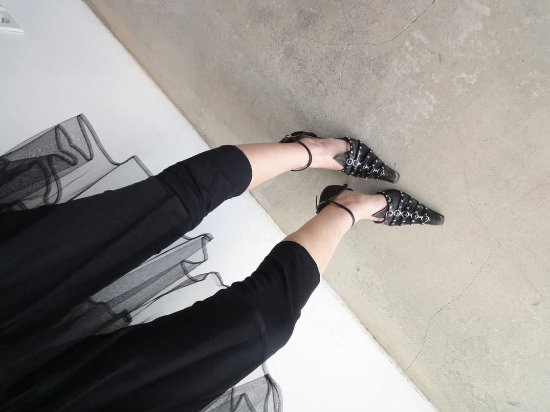 Crack point stud detail heels 상품이미지7