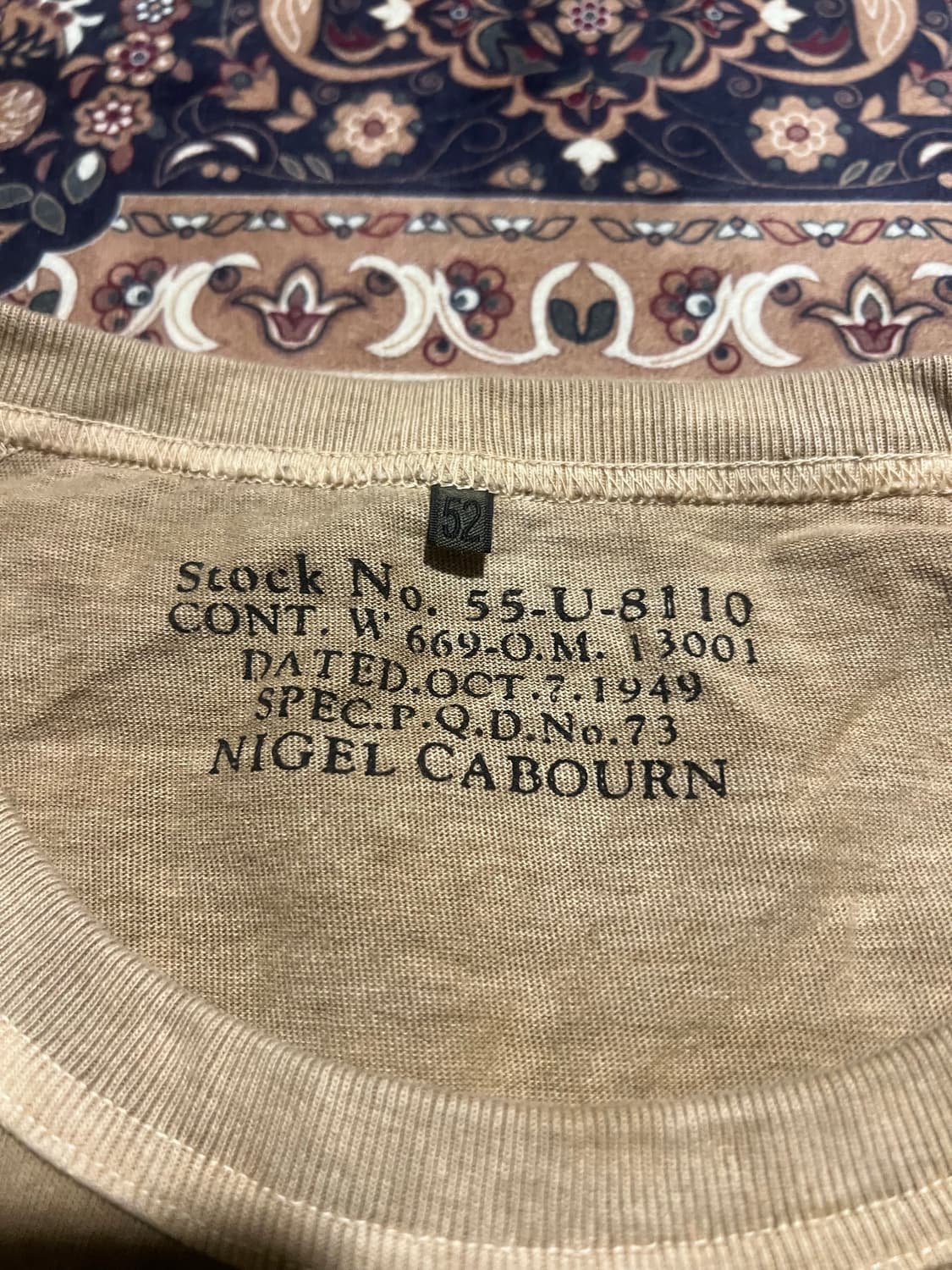 나이젤 카본 US Army 1949 스텐실 티셔츠 상품이미지3