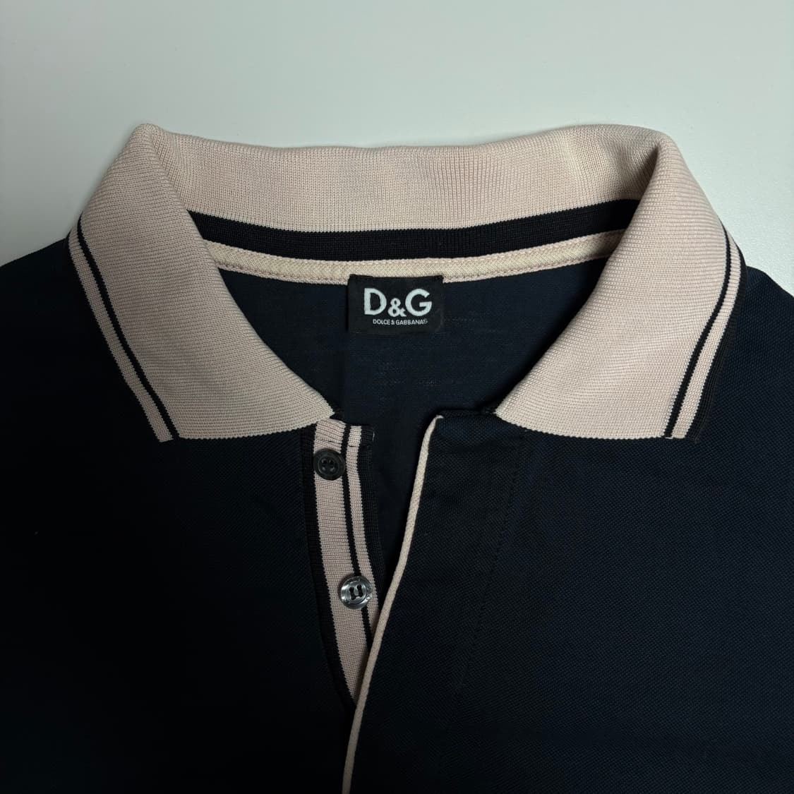 D&G 돌체앤가바나 배색 카라 PK 반팔 티셔츠 상품이미지1