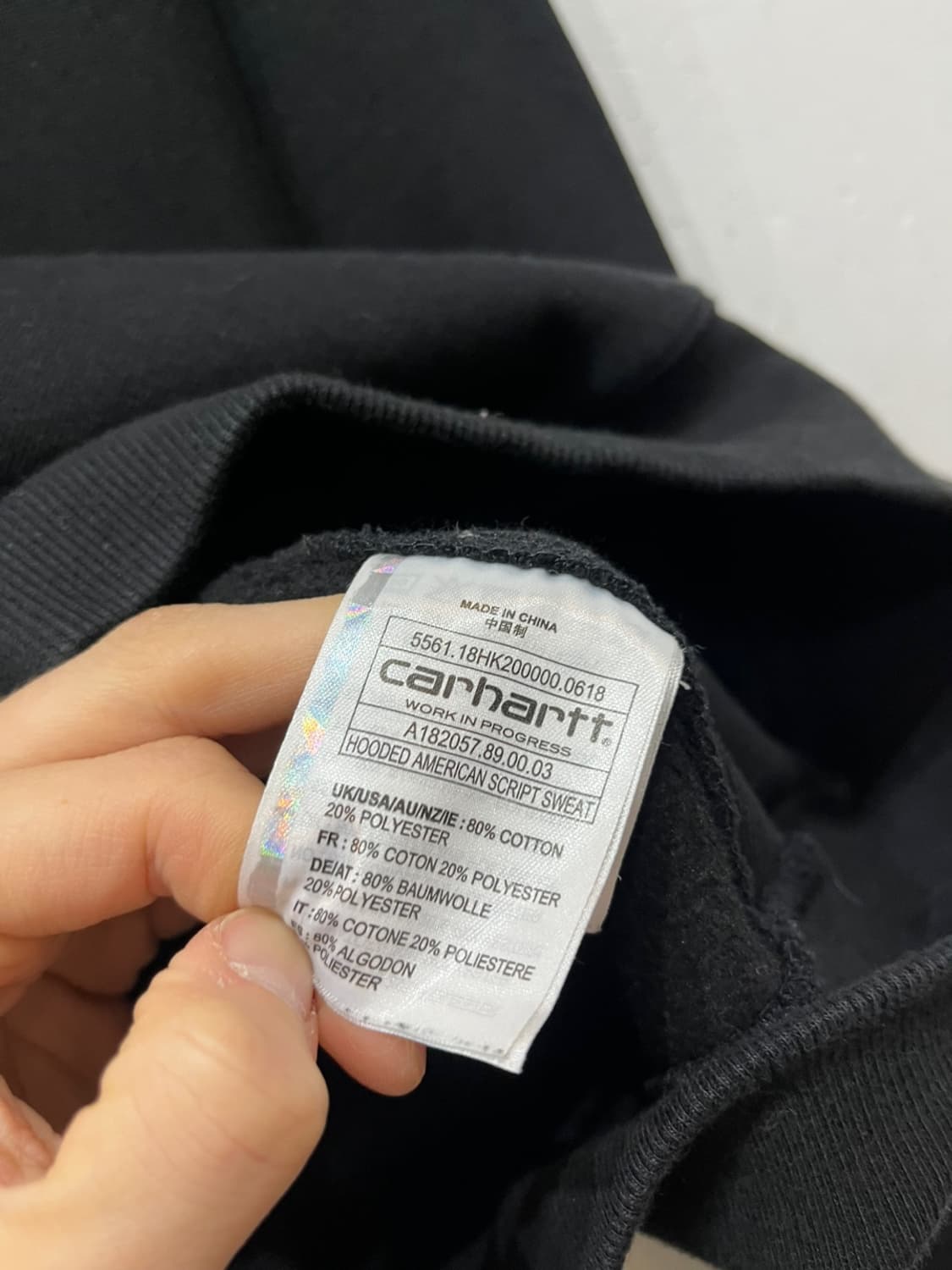 칼하트 후드티 블랙 S 상품이미지5