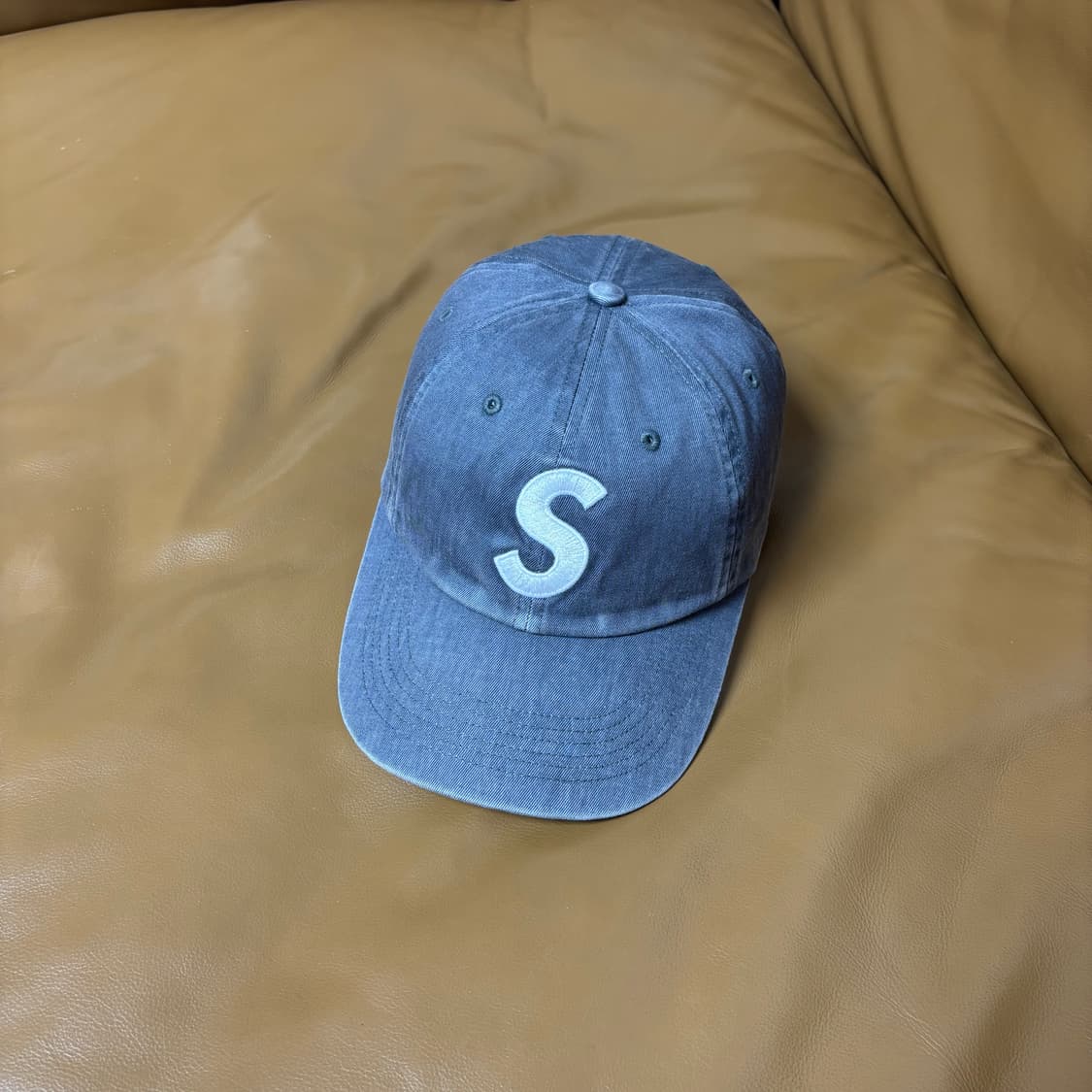 Supreme 슈프림 피그먼트 그레이 S로고 6패널 볼캡 모자 상품이미지1