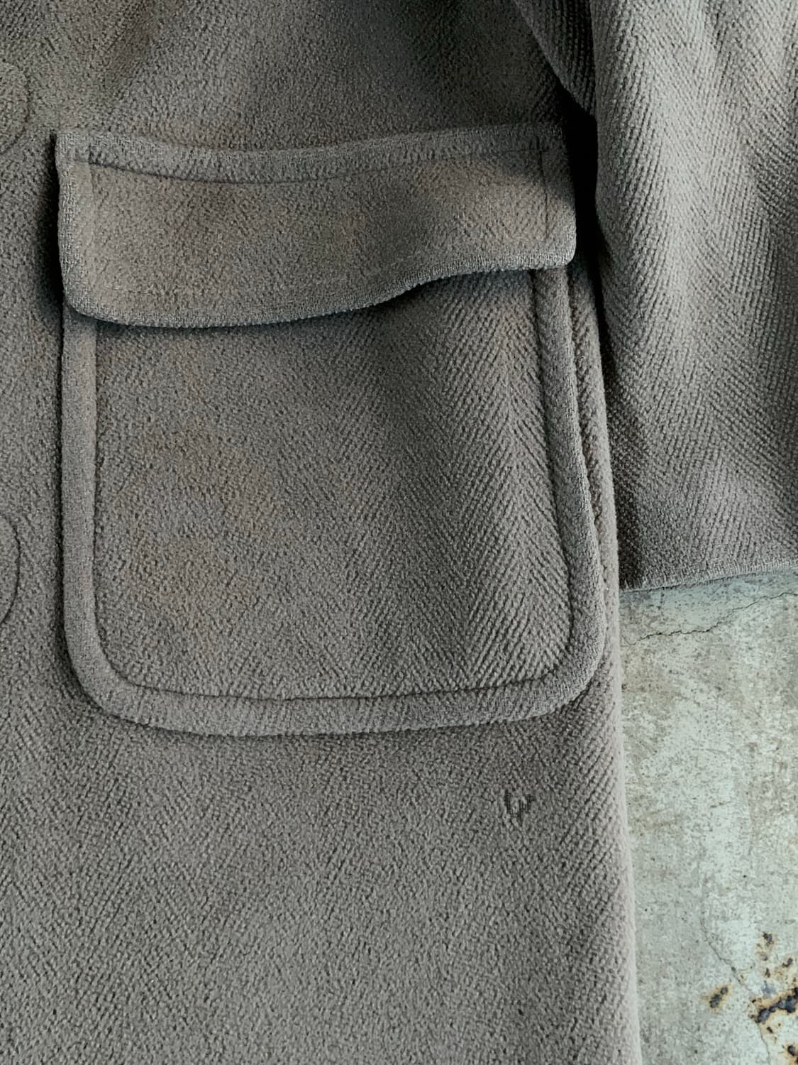 80s 인버티어 컷파일 울 더플코트 상품이미지4