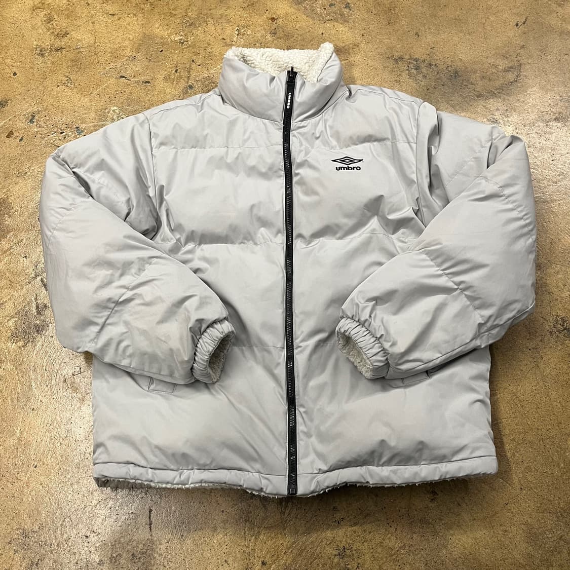 [정품/95] 엄브로 양면 패딩 점퍼 아이보리 b14 상품이미지2