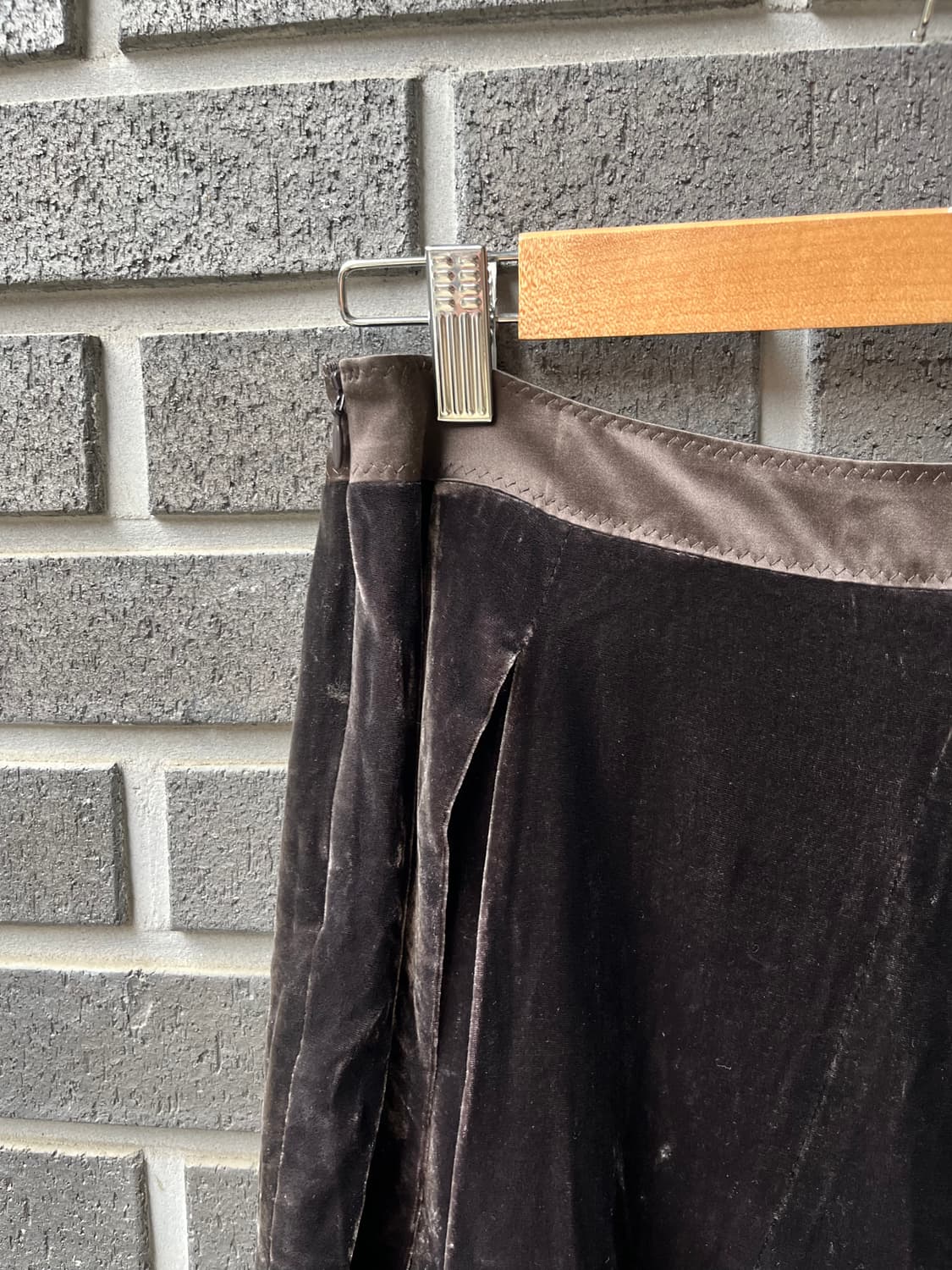 des pres 벨벳 스커트 브라운 상품이미지8