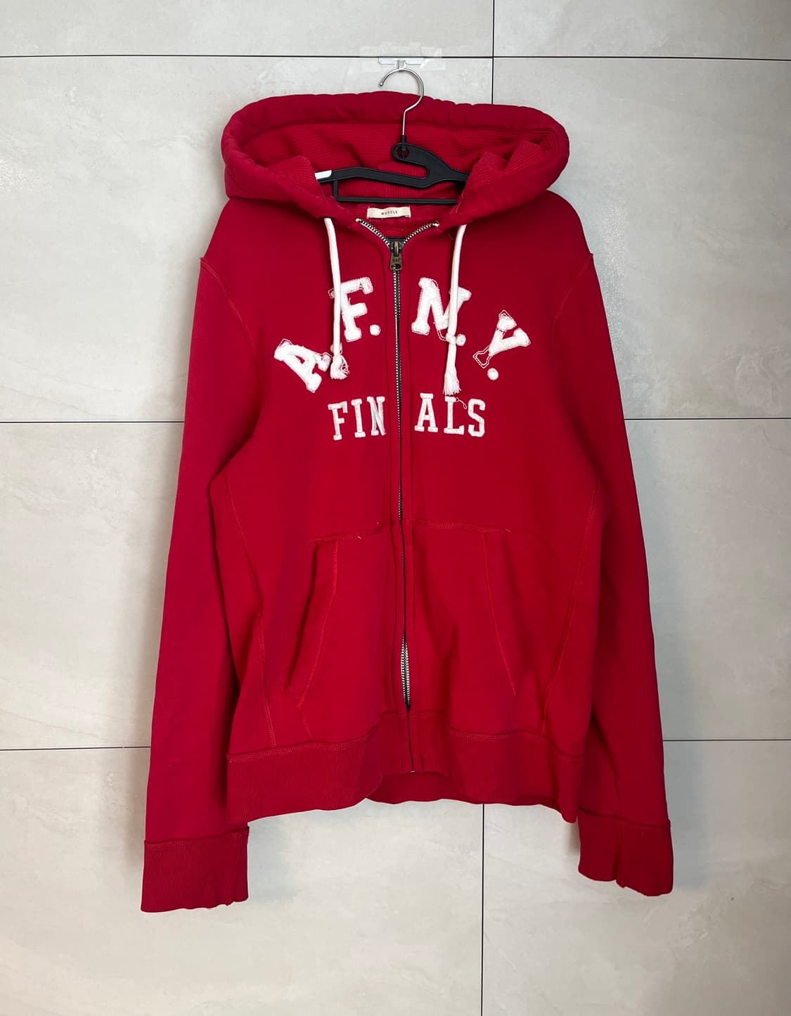 아베크롬비 스펠로고 후드집업 레드 [XL] 상품이미지1