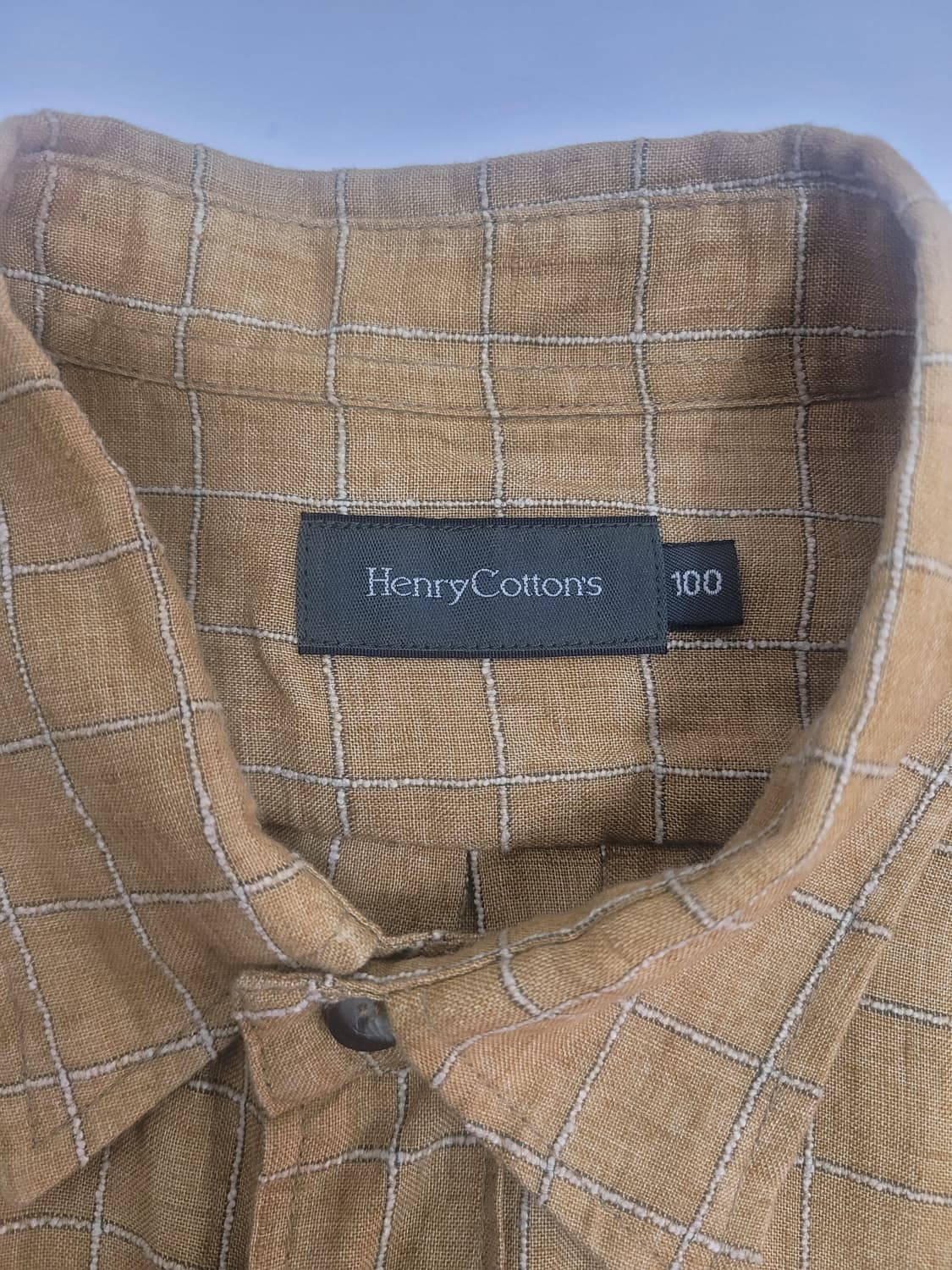 Henry Cottons 헨리코튼 린넨 체크 셔츠 / 남 100 브라운
 상품이미지7