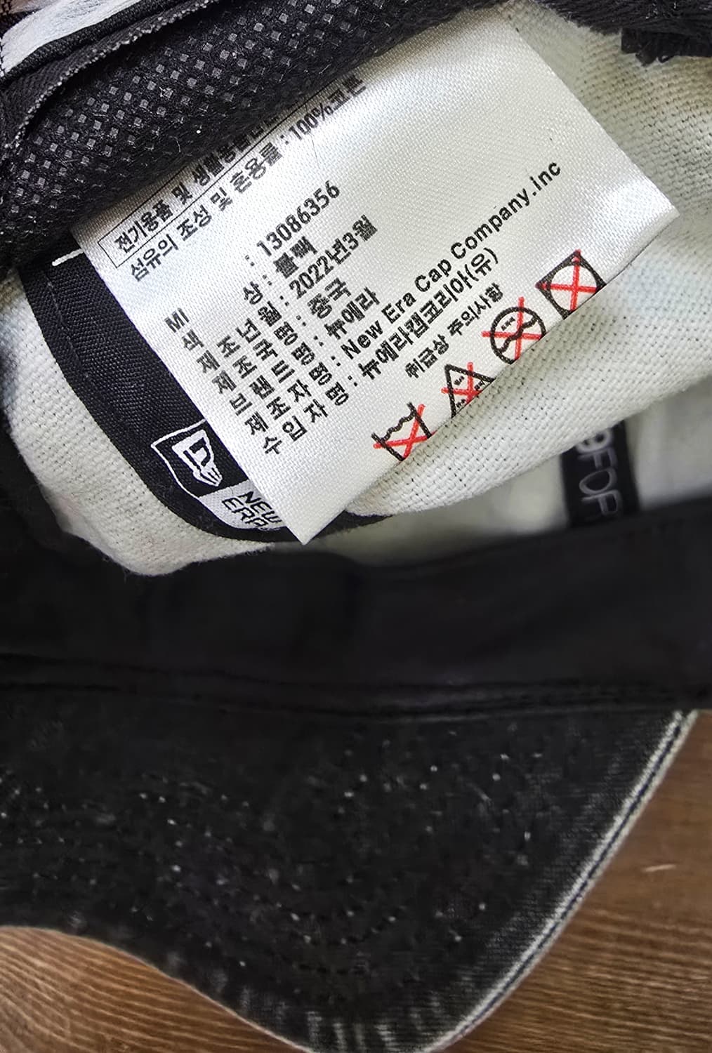 뉴에라 NY 워싱 볼캡 9FORTY 블랙 (새상품) 상품이미지6