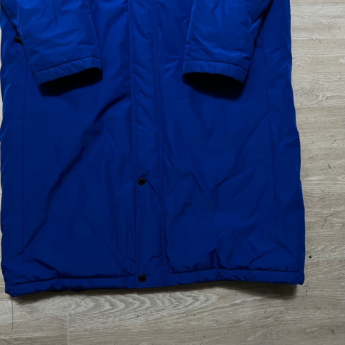 뉴발란스 배색 후드 챌린지 롱패딩 점퍼 [블루] L/100 상품이미지3