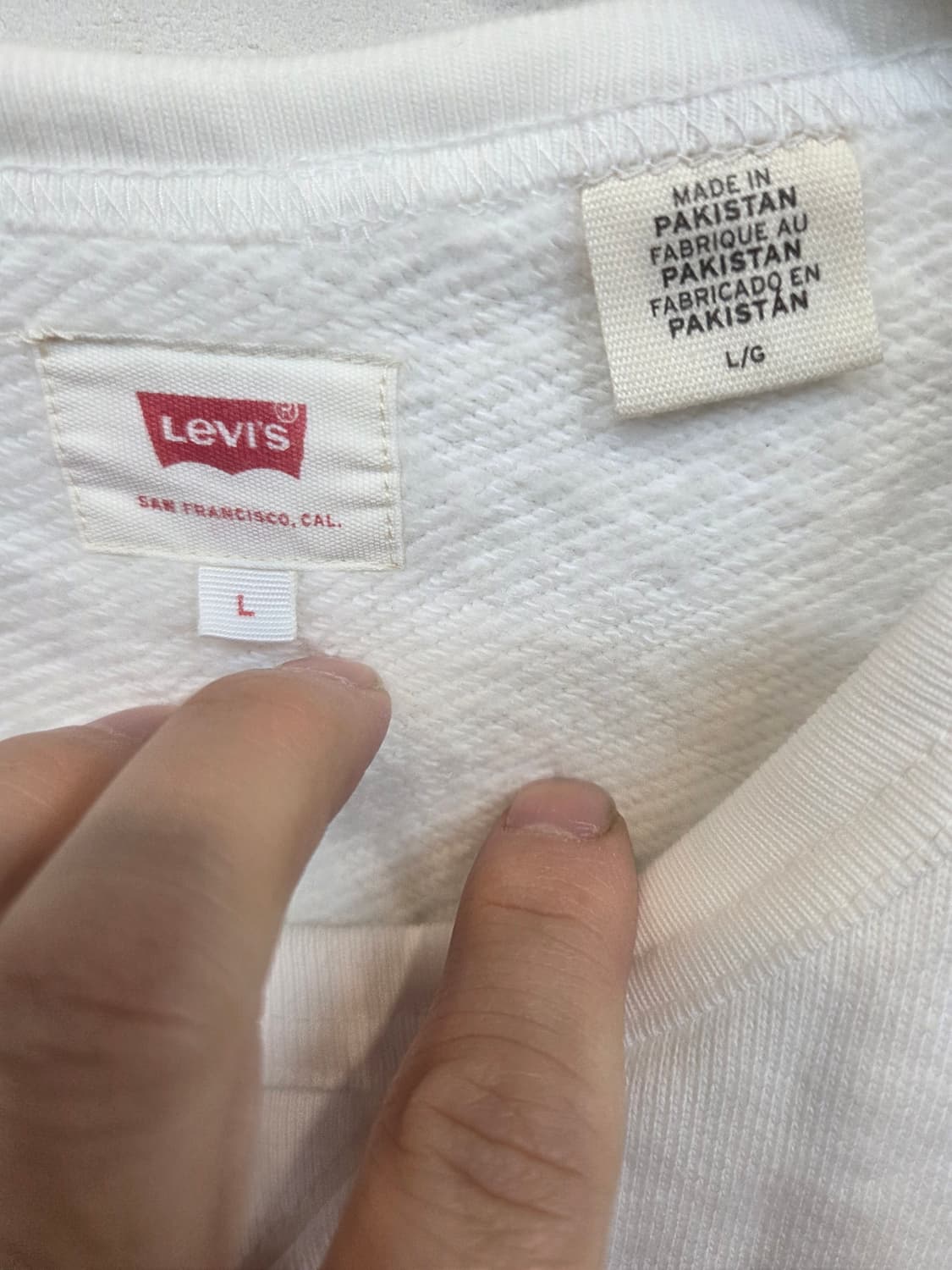 리바이스 스누피 기모 맨투맨 Lg 상품이미지3