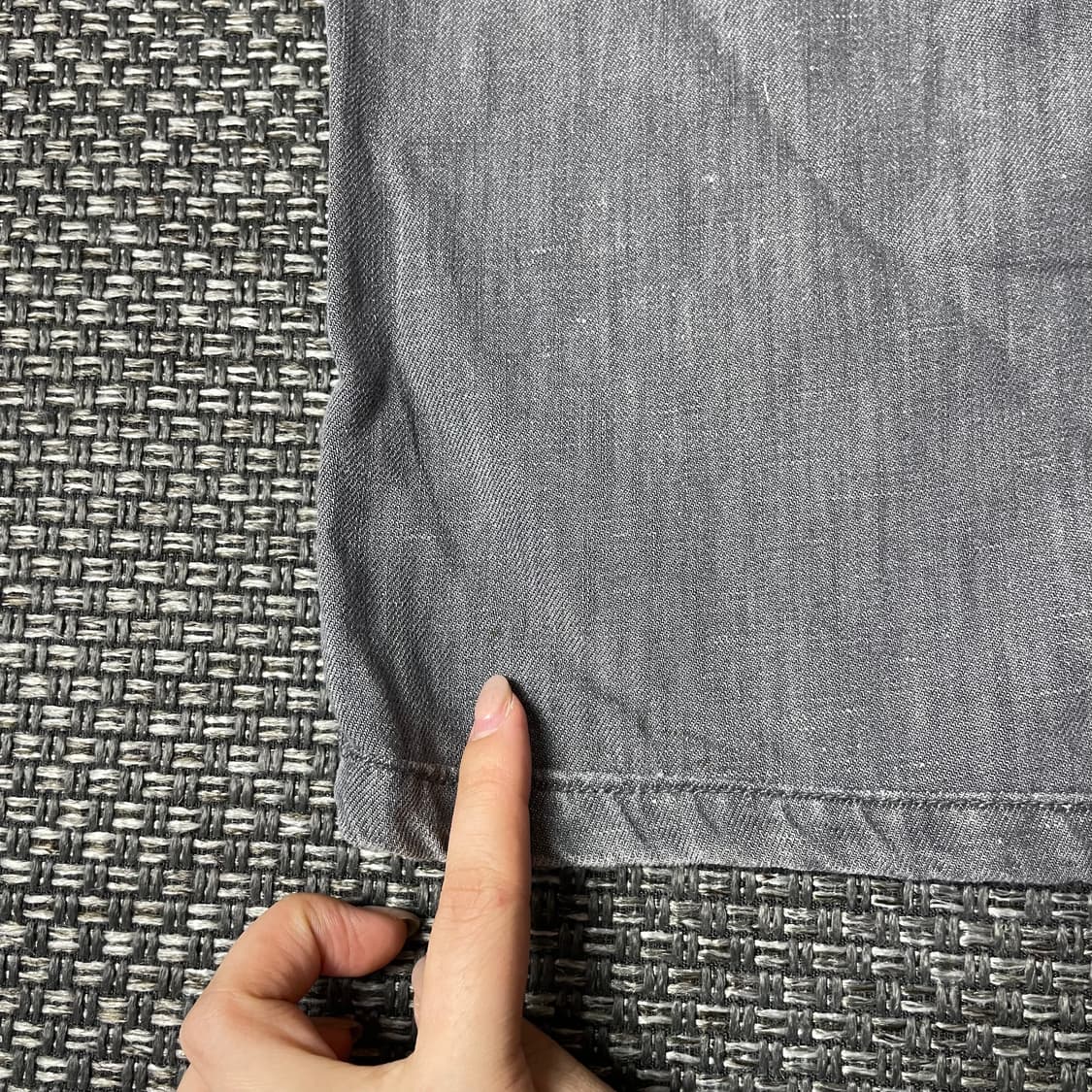 (32) 아르마니 꼴레지오니 그레이 데님 슬림핏 코튼 팬츠 상품이미지6