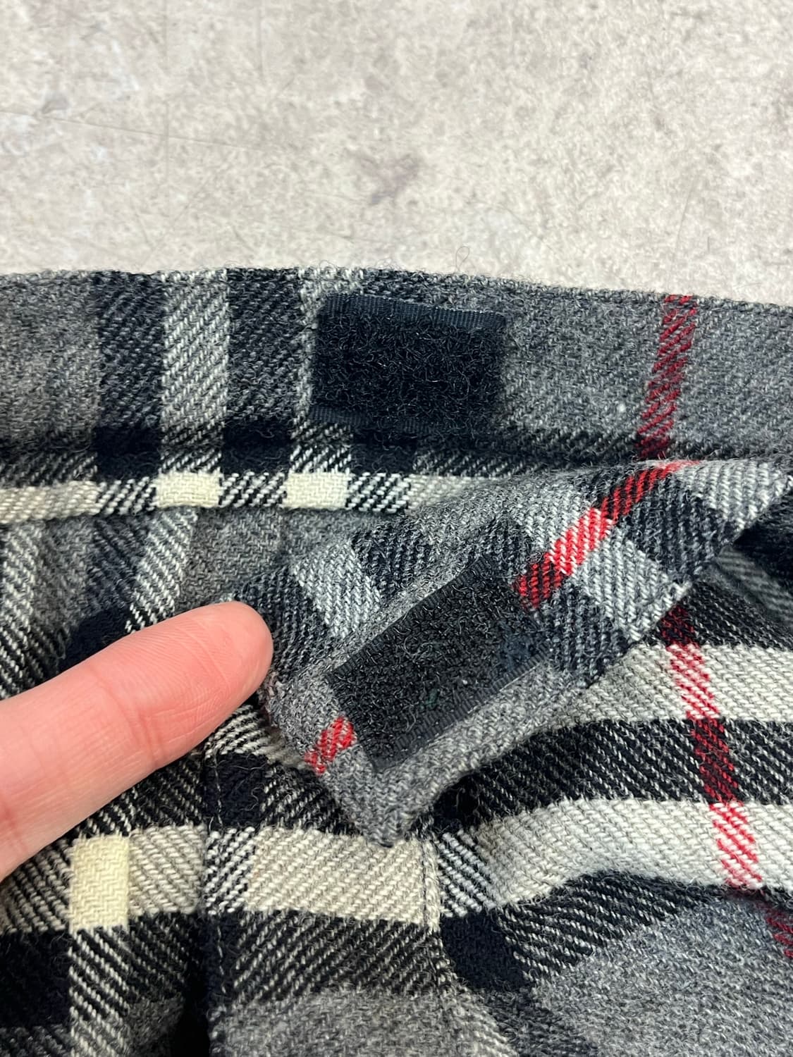 버버리 울 체크 플리츠 스커트 그레이 #csz2158 상품이미지6