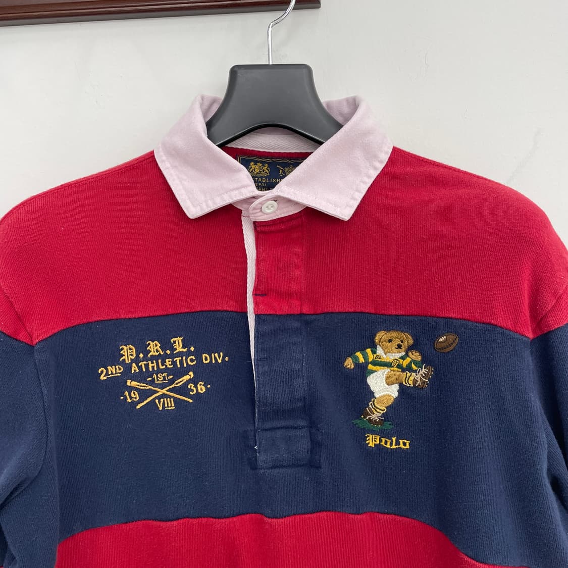 폴로 랄프로렌 럭비 풋볼베어 카라 긴팔티 롱슬리브 상품이미지3