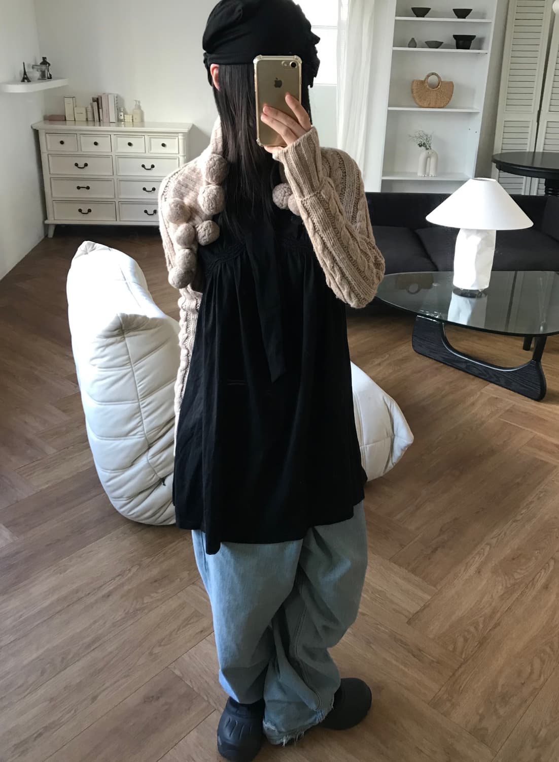 vintage pom-pom knit bolero 상품이미지1