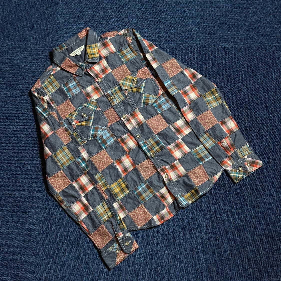 Thurs day Island 빈티지 패치워크 셔츠 상품이미지1