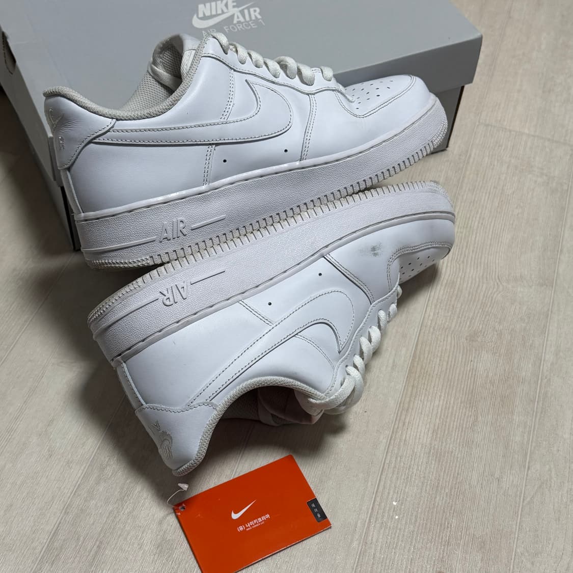 (270) 나이키 에어포스1 올백 화이트 스니커즈 상품이미지5