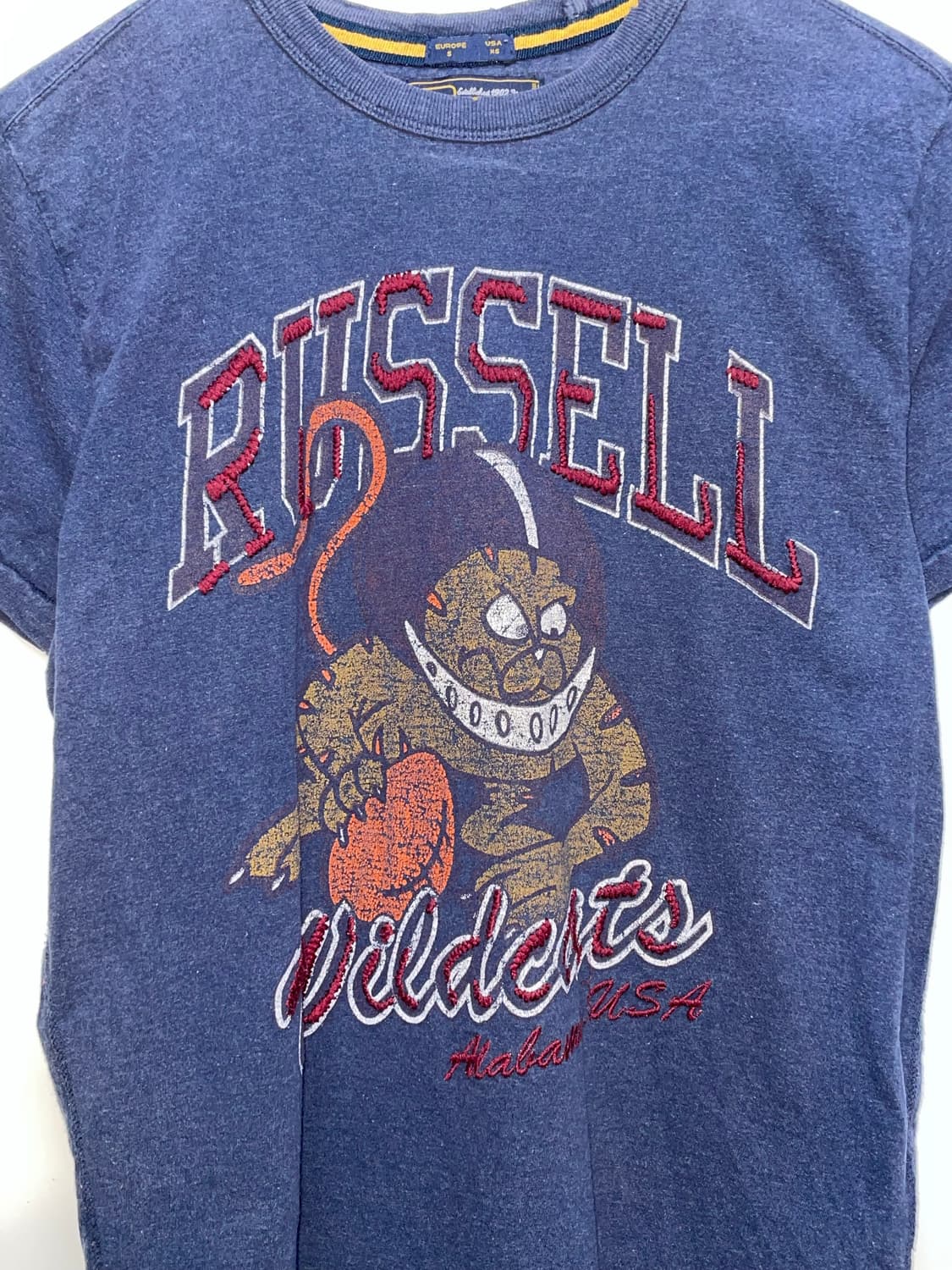 러셀 와일드캣츠 반팔 티셔츠 네이비 상품이미지3