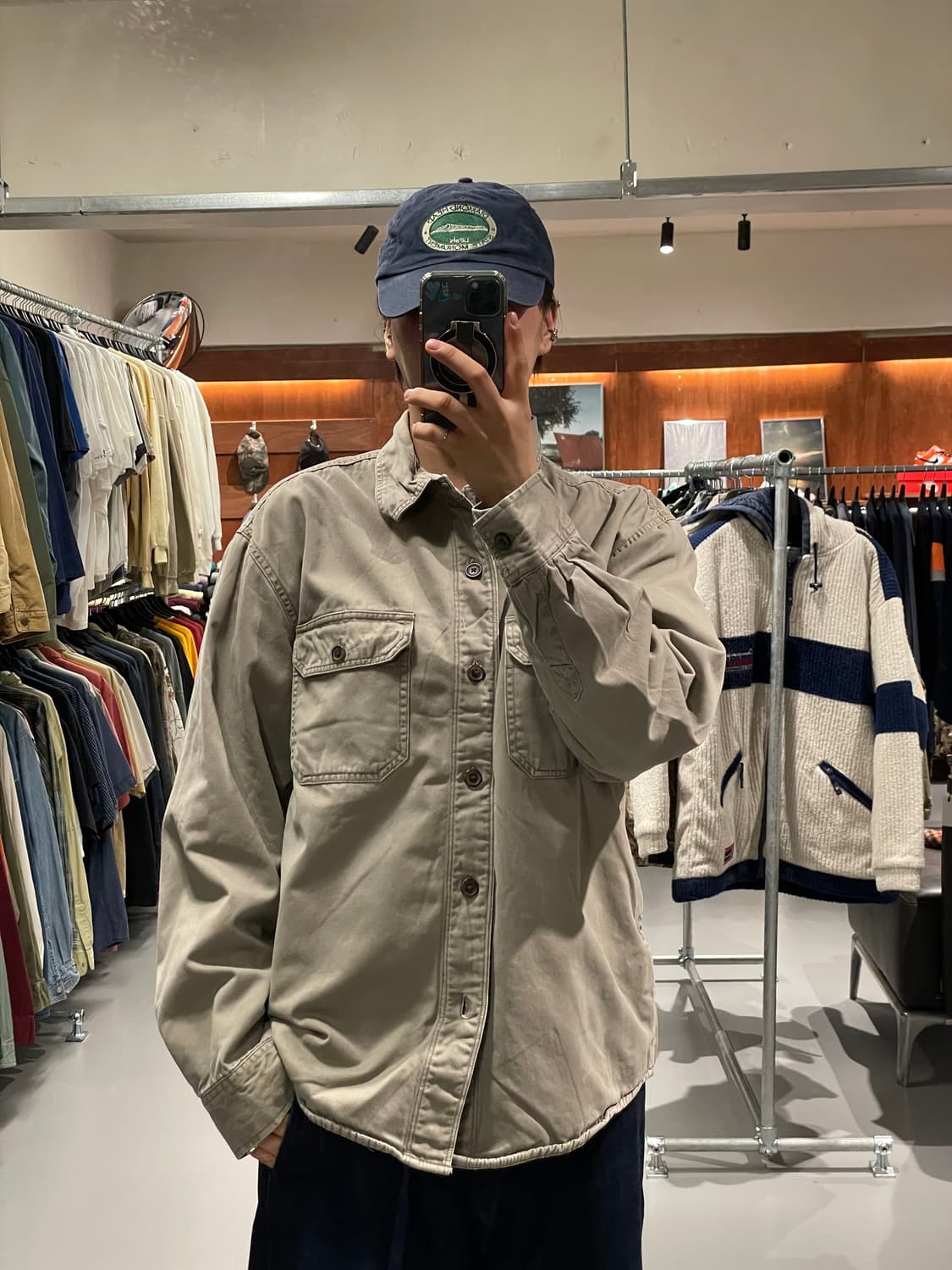CHAPS 플리스 셔츠 상품이미지1