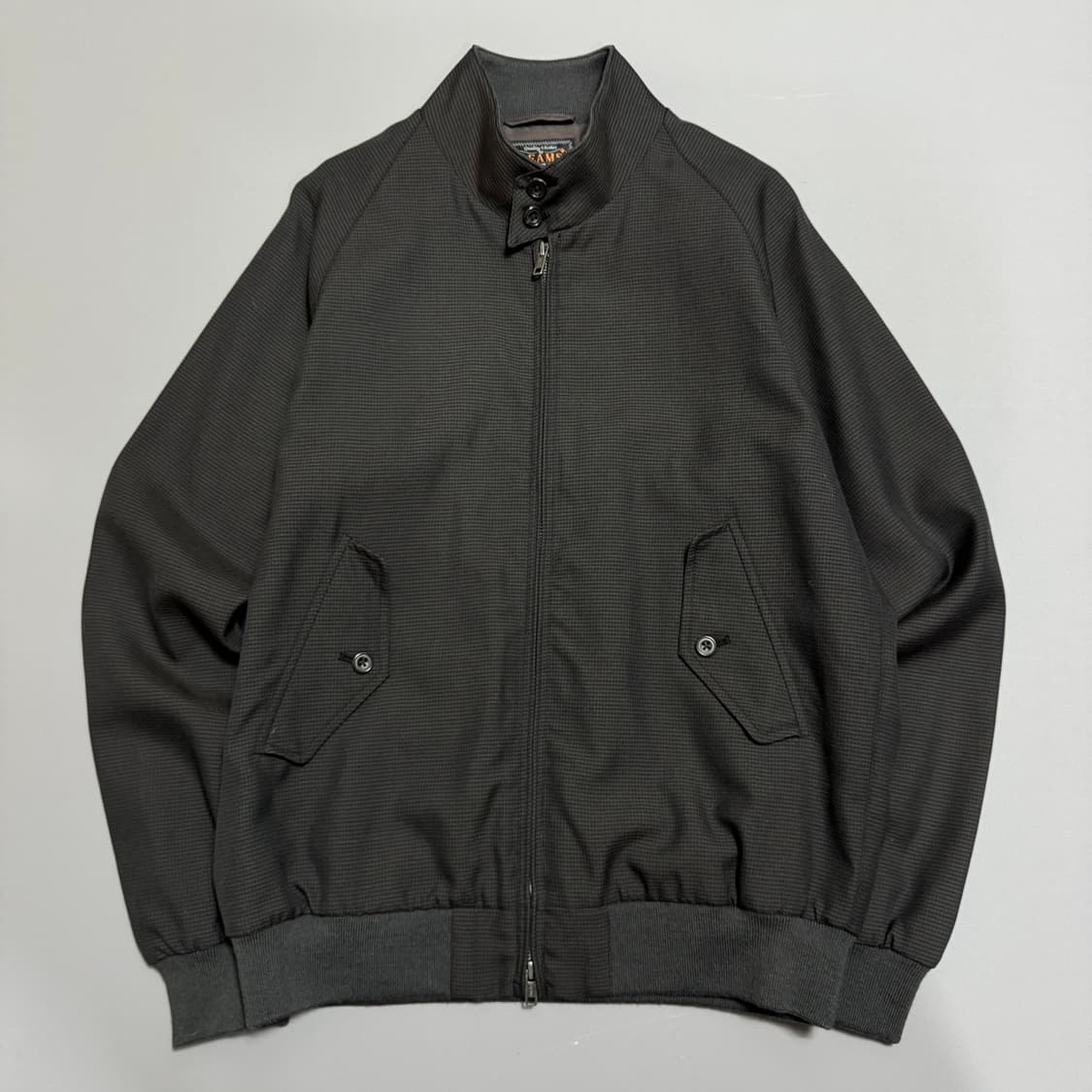 빔즈+(BEAMS+) 다크브라운컬러 하운드투스 패턴 울 헤링턴 자켓 상품이미지6