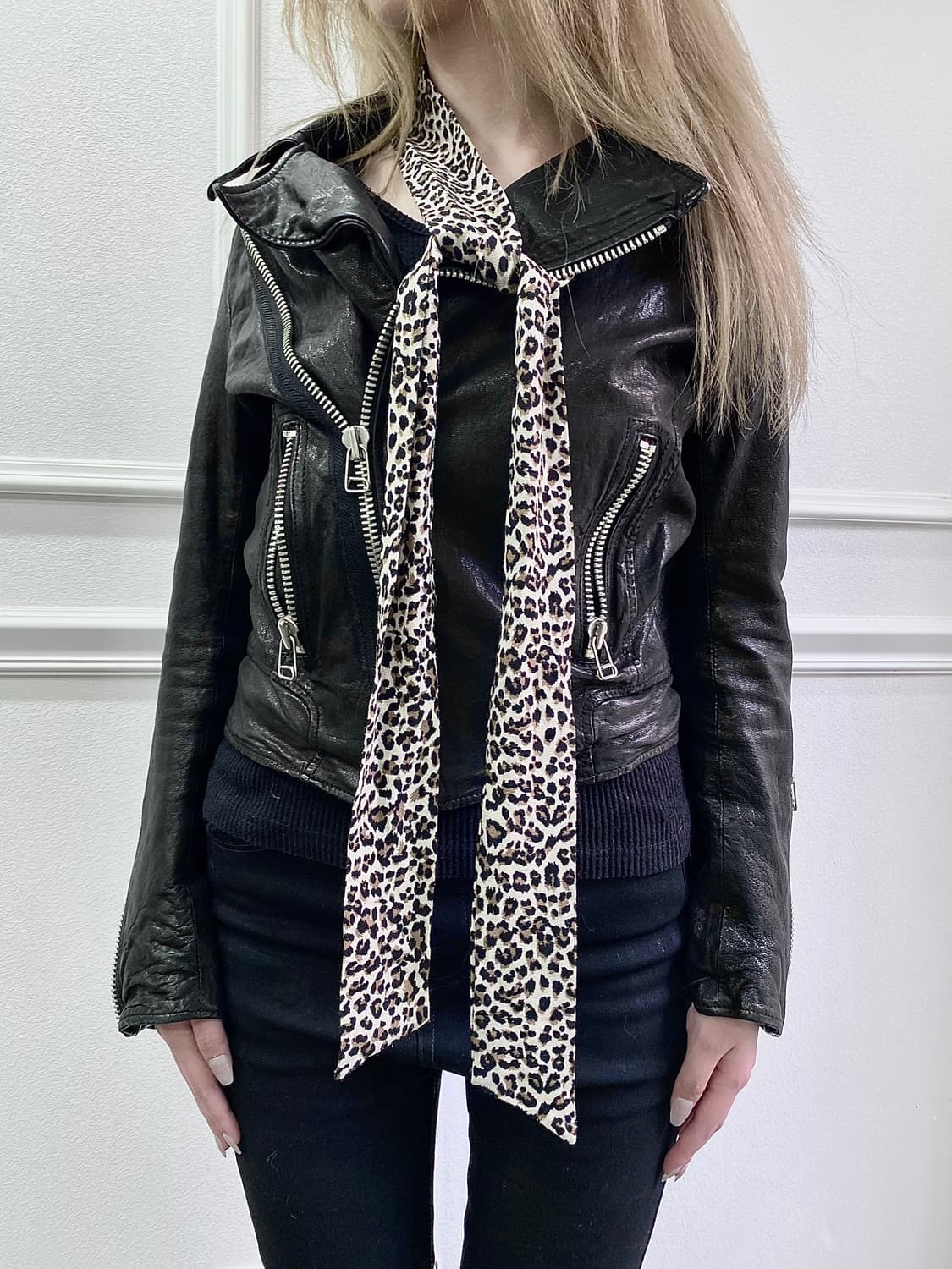 Multi Zipper Detail Leather Jacket 상품이미지8