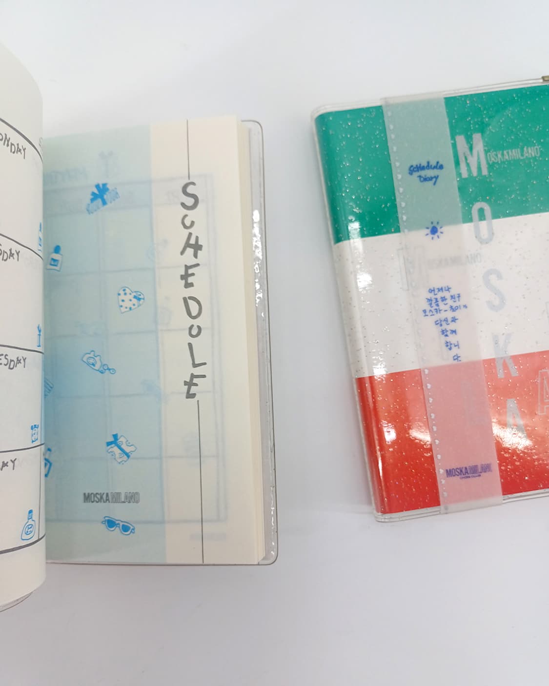 MOSKA MILANO 반짝이 펄 미니 밀라노  수첩 y2k 다이어리 상품이미지5