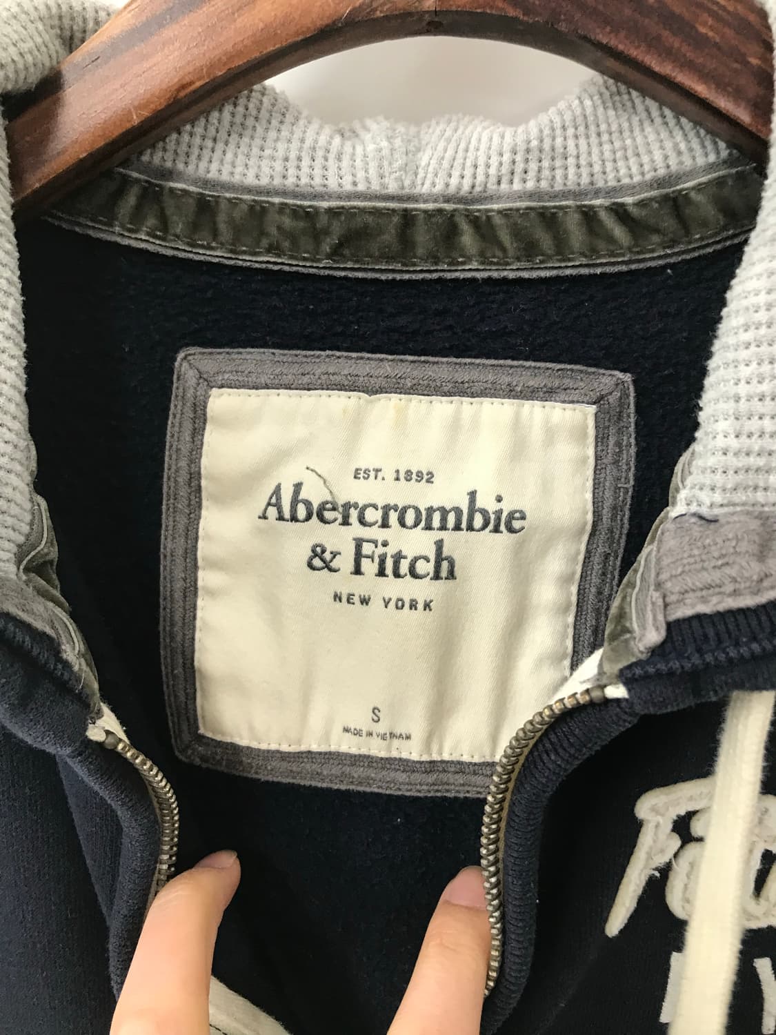 아베크롬비 y2k 와투케 딱붙 네이비 후드집업 상품이미지7