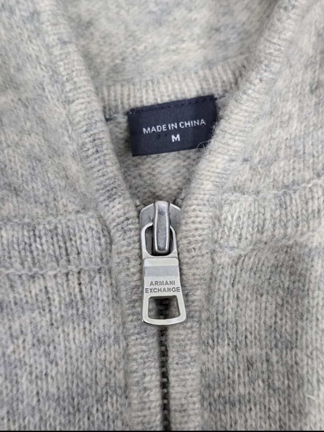 아르마니 익스체인지 울 블렌드 니트 후디 집업 상품이미지4