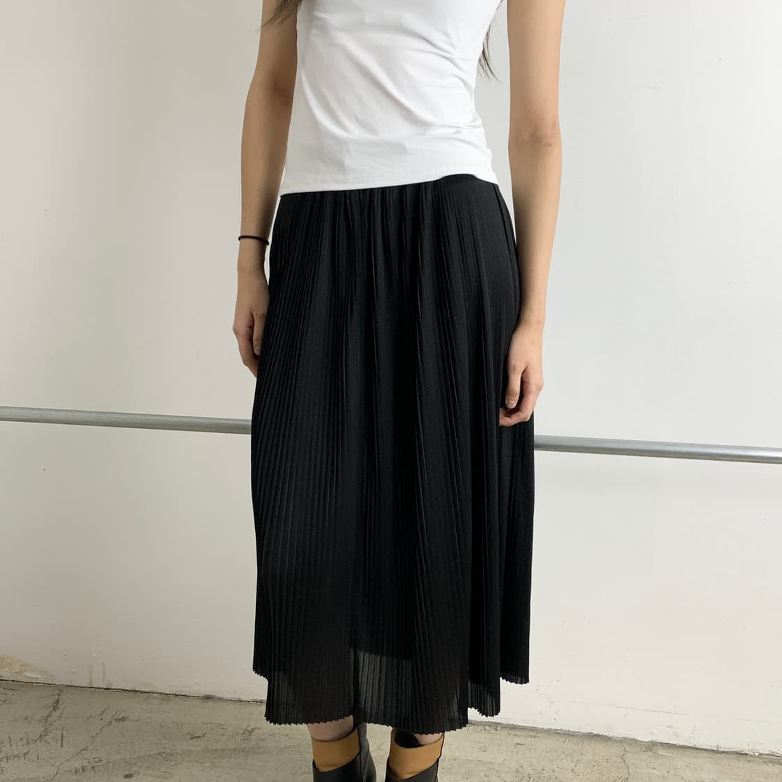 꼼데가르송 폴리 플리츠 롱 스커트 상품이미지5