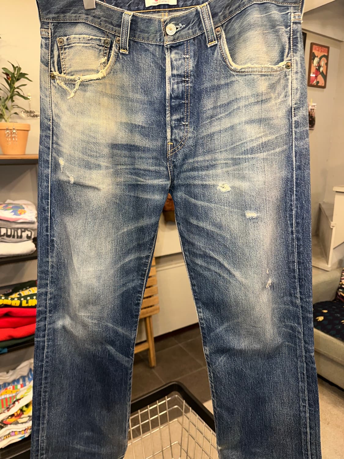 00’s Levi’s 501 Mexico denim washed pant 상품이미지6