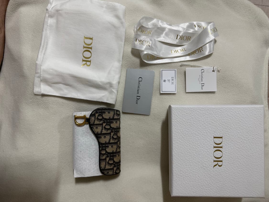 디올 오블리크 새들 아코디언 카드지갑 상태ss팔아용 상품이미지1