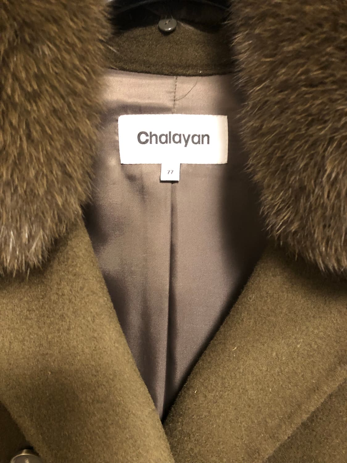 Chalayan 핸드메이드 퍼 코트 [카키] 상품이미지3