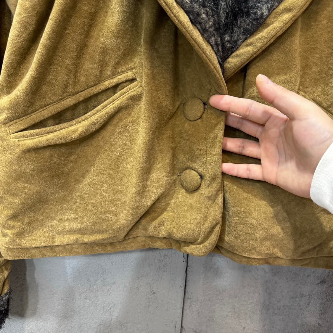 빈티지 제팬 스웨이드 퍼 무스탕    상품이미지2