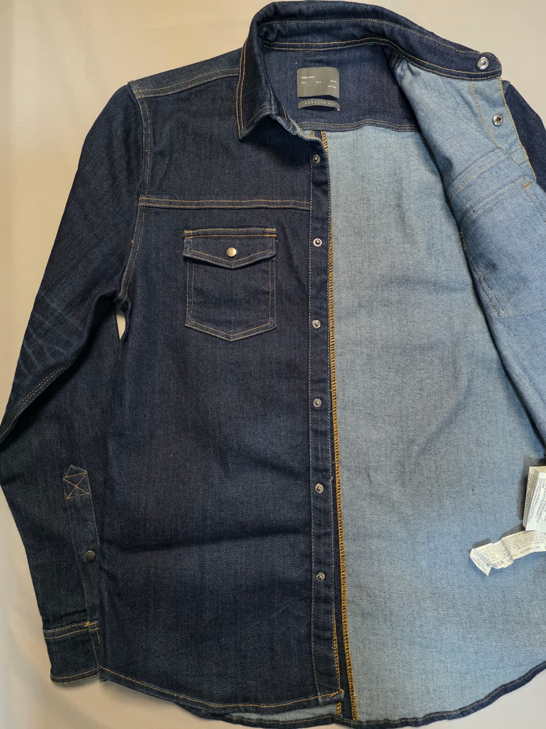 자라 데님 셔츠 남방 긴팔 남성 95 S 사이즈 상품이미지8