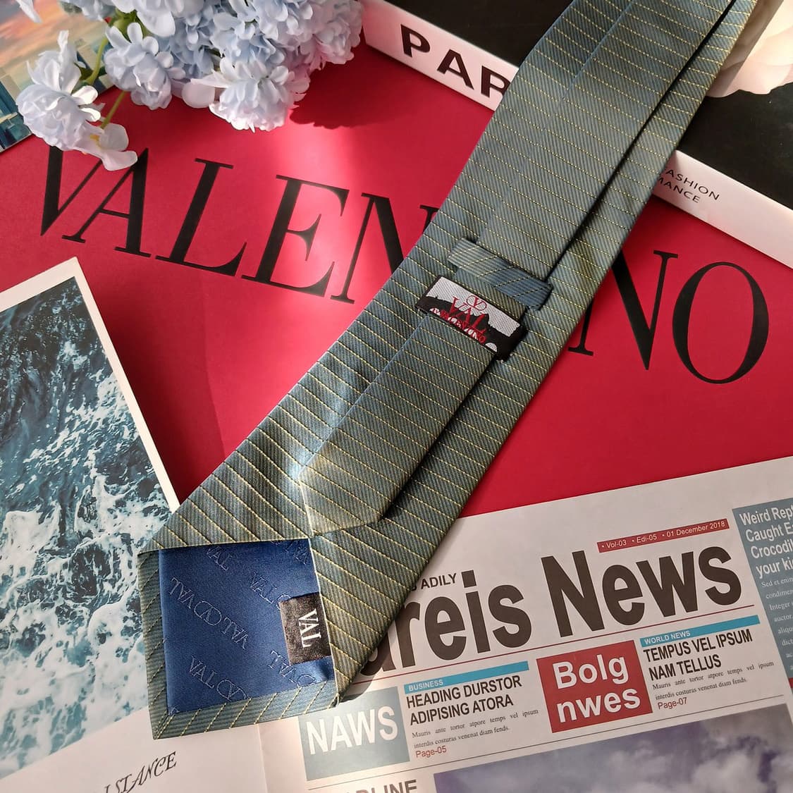 발렌티노 실크 스트라이프 넥타이 10.1cm A+등급 A19319
 상품이미지6