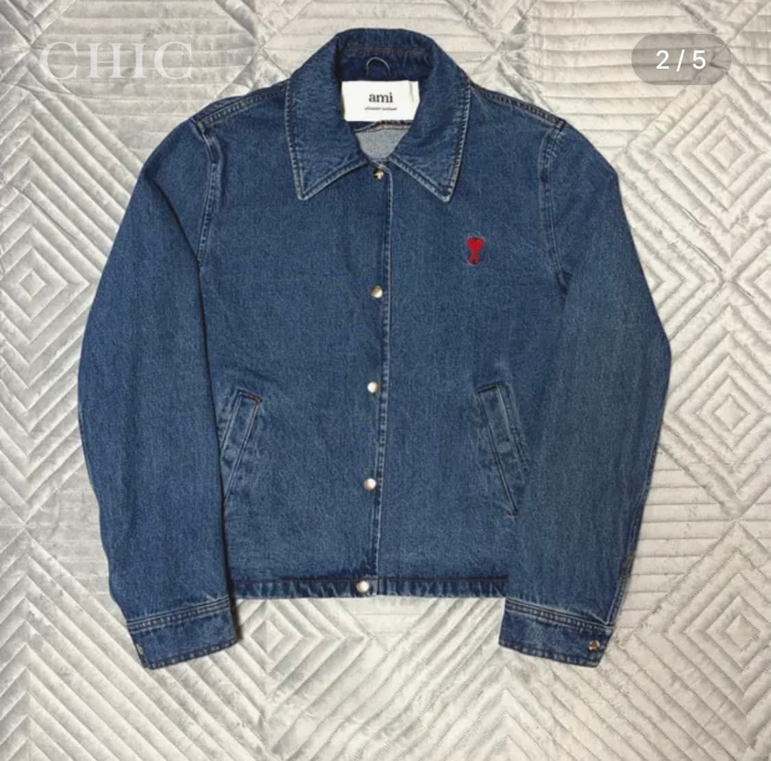 [아미 스몰 하트 로고 데님 자켓 | 한정판] 상품이미지2