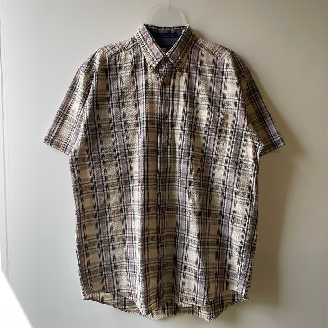 90s 타미힐피거 시어서커 반팔셔츠 상품이미지1