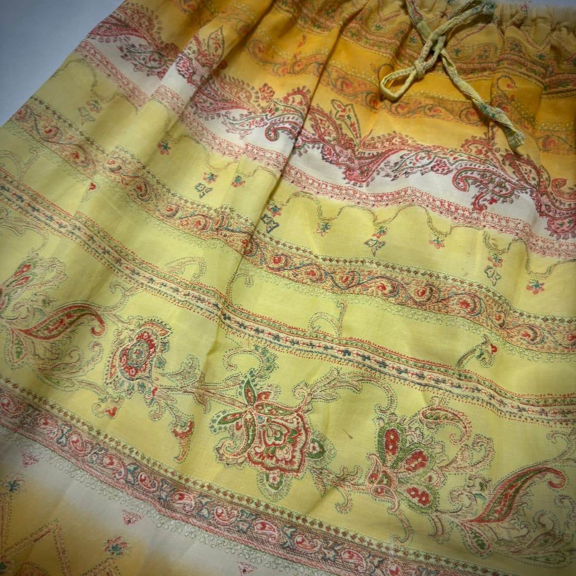 90s Any Question Yellow Paisley Skirt 상품이미지3