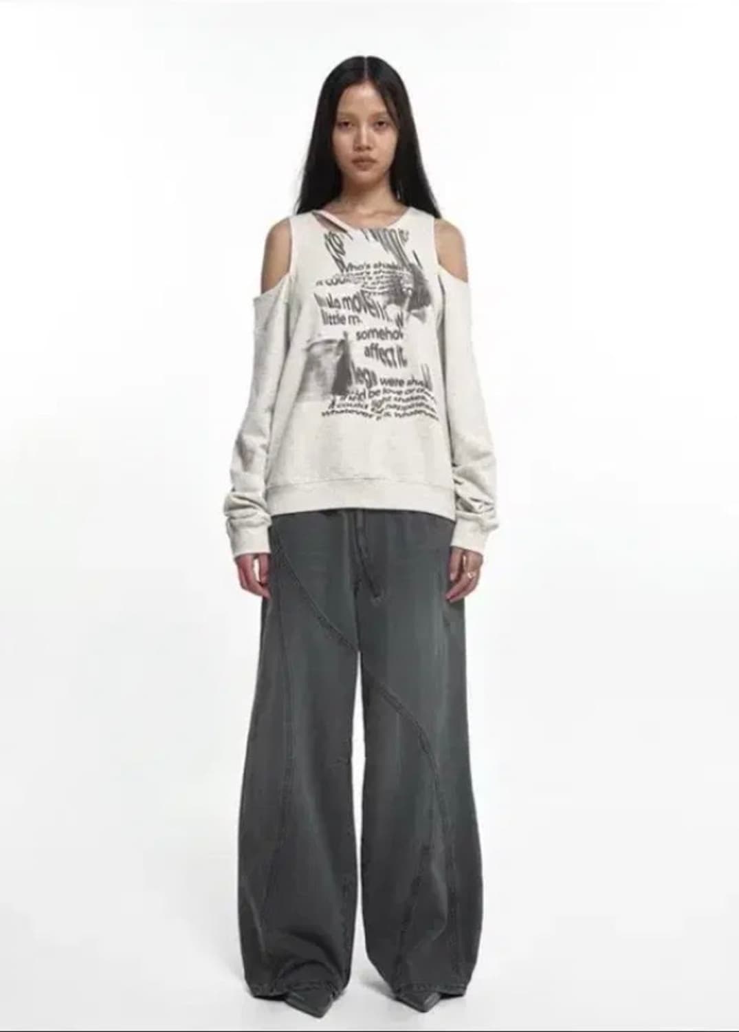 나체 베어 맨투맨 오트밀 상품이미지1