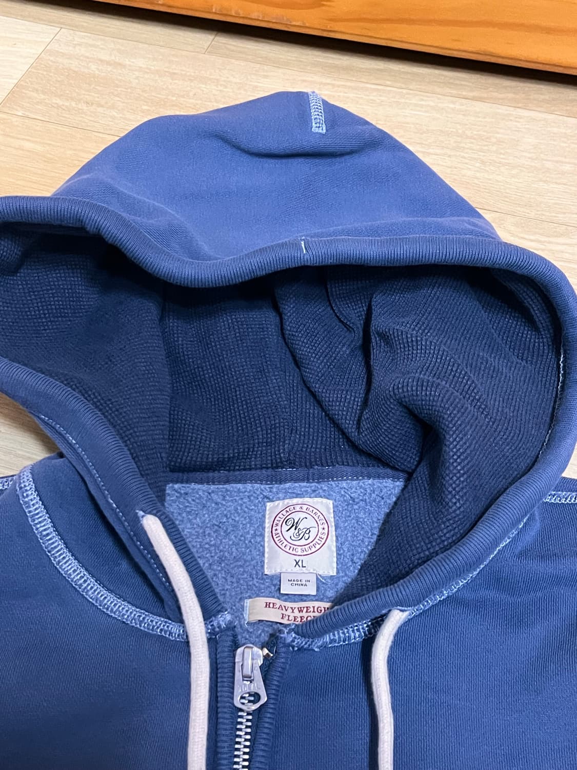 제이크루 반집업 후드티 빈티지 블루 XL 상품이미지4